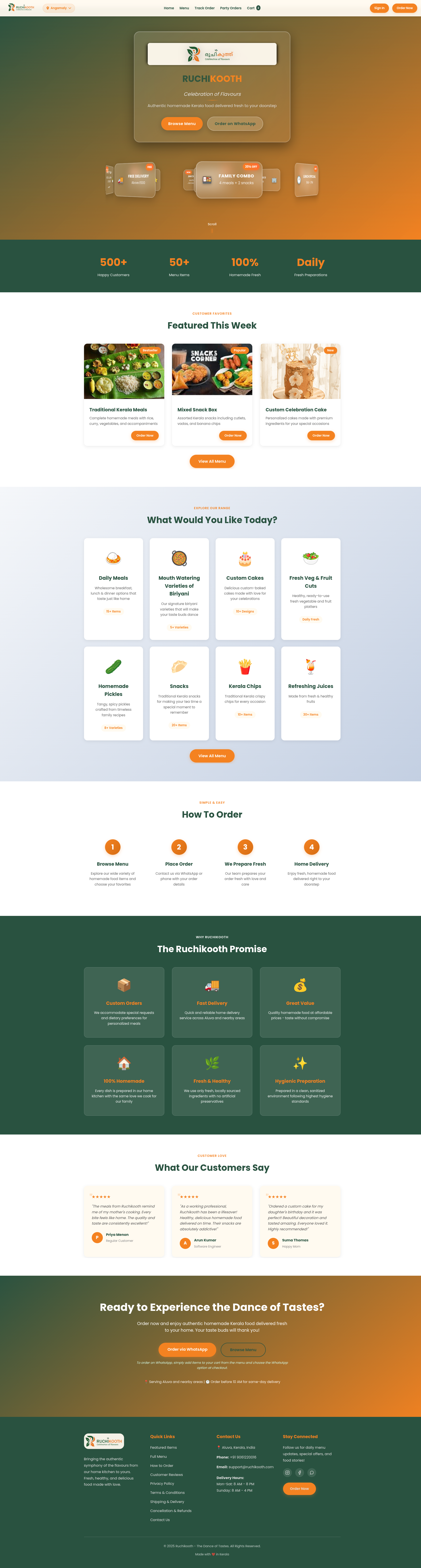 Ruchikooth.com homepage screenshot